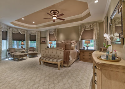 Voorhees Residence bedroom with tray ceiling